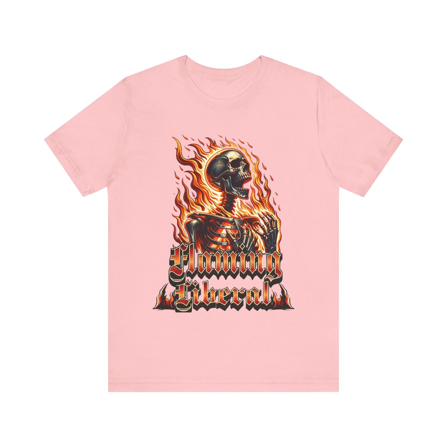 Flaming Liberal Jersey Short Sleeve Tee