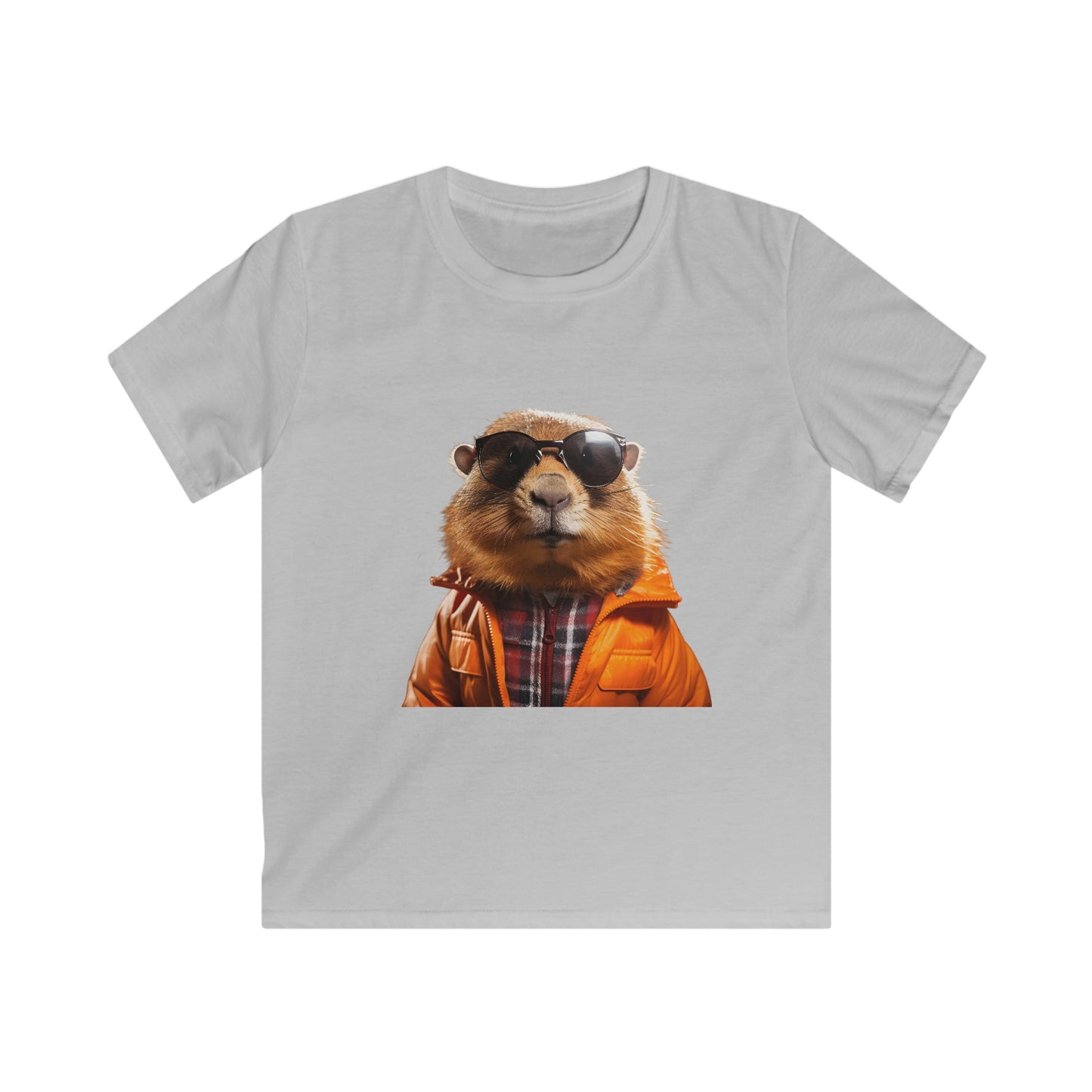 Stylish Groundhog Kids Softstyle Tee