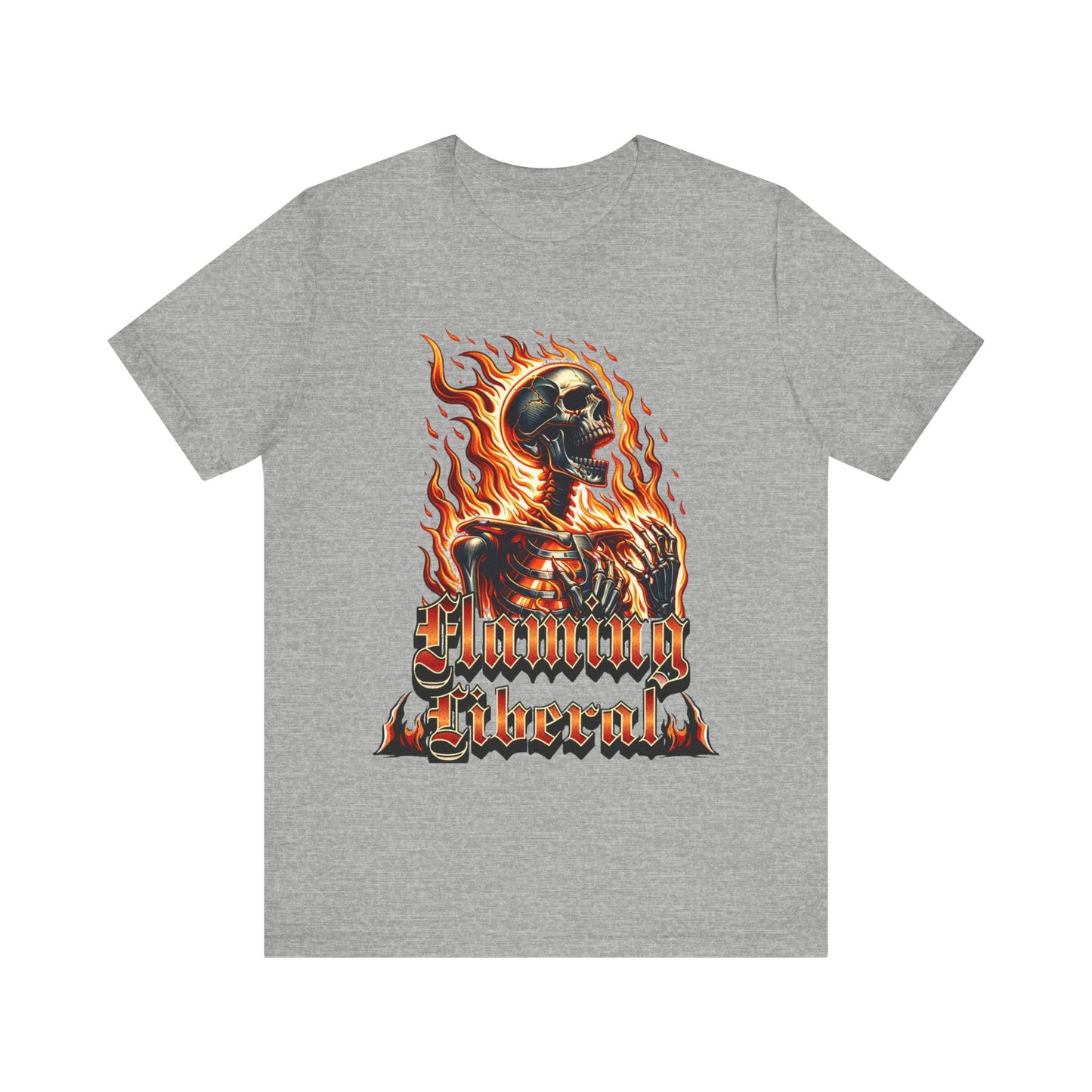 Flaming Liberal Jersey Short Sleeve Tee