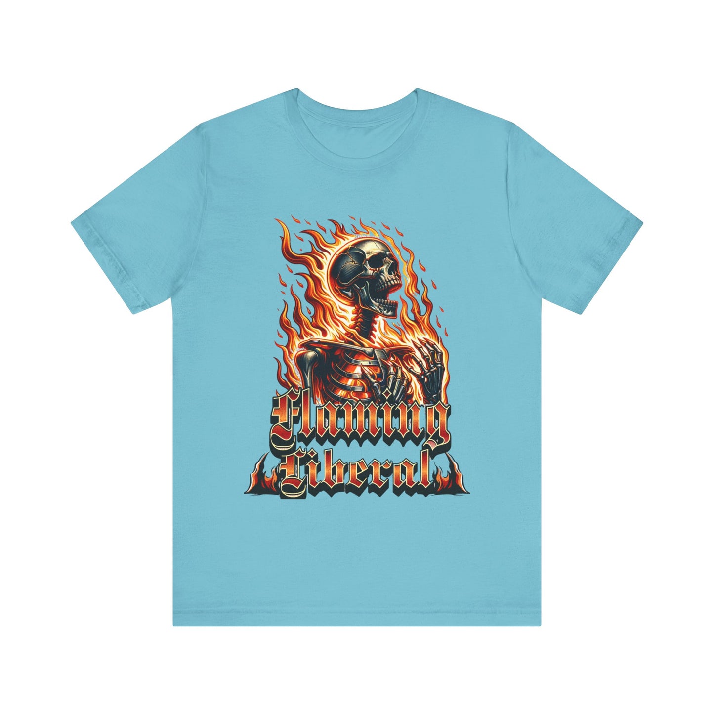 Flaming Liberal Jersey Short Sleeve Tee