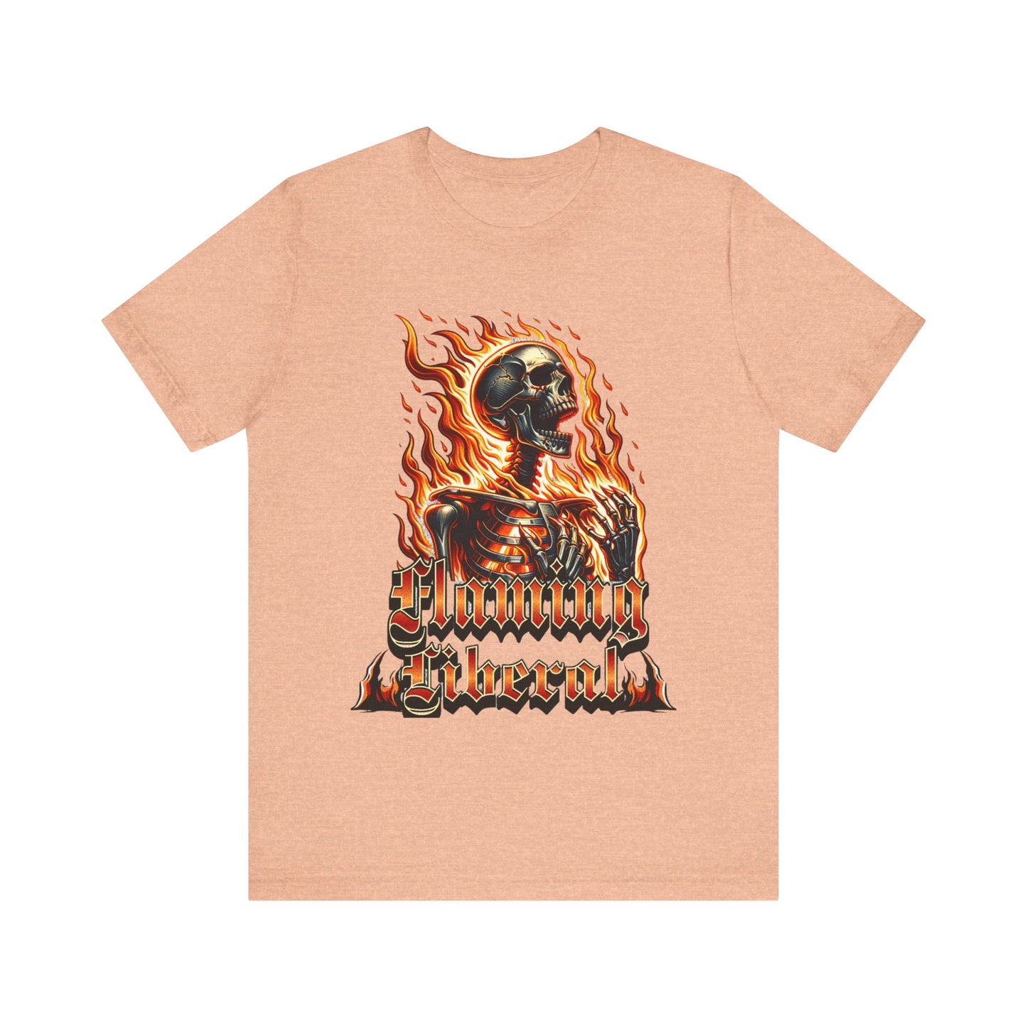 Flaming Liberal Jersey Short Sleeve Tee