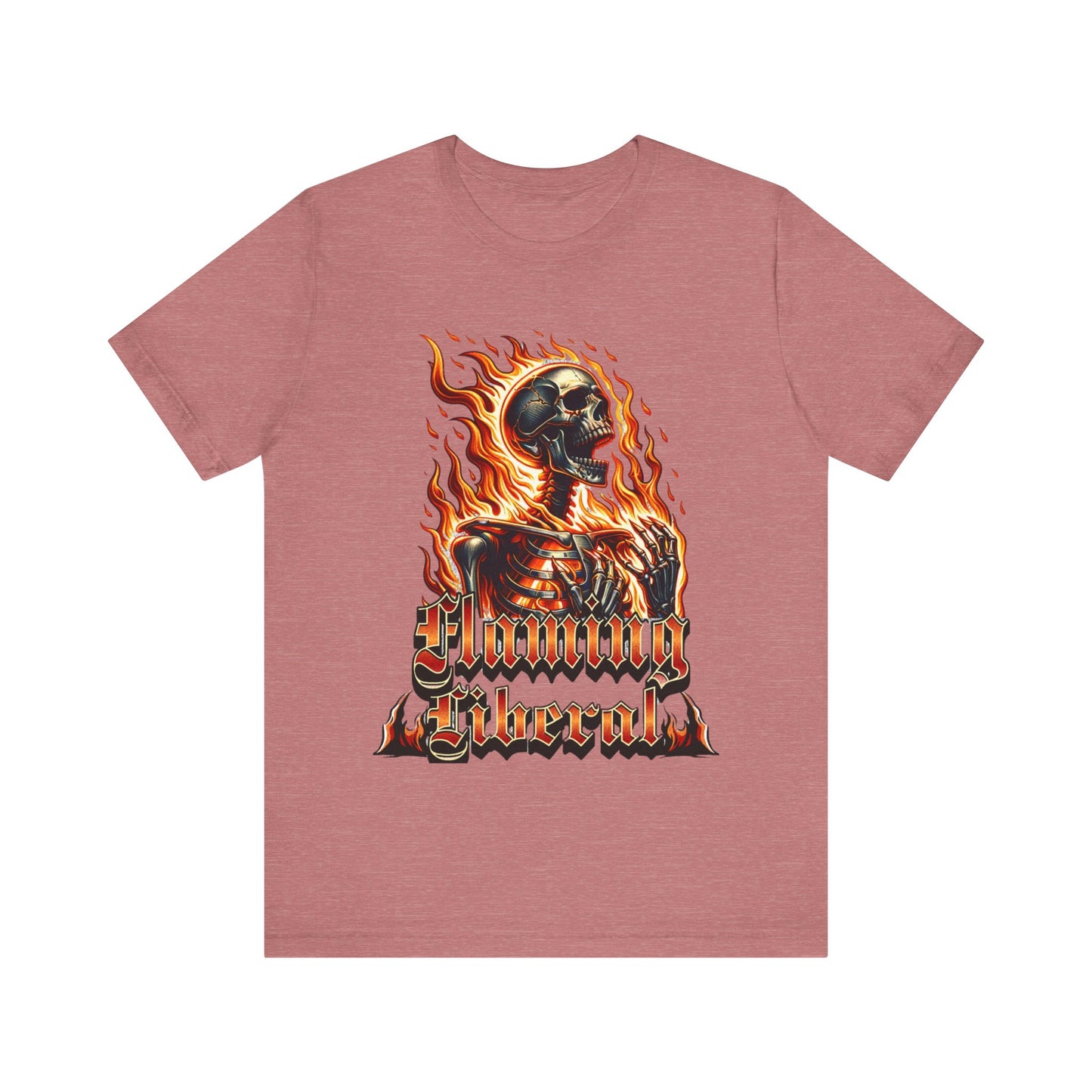 Flaming Liberal Jersey Short Sleeve Tee