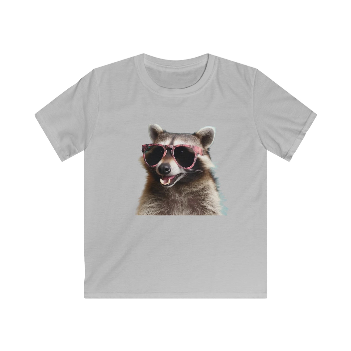 Stylish Raccoon Kids Softstyle Tee