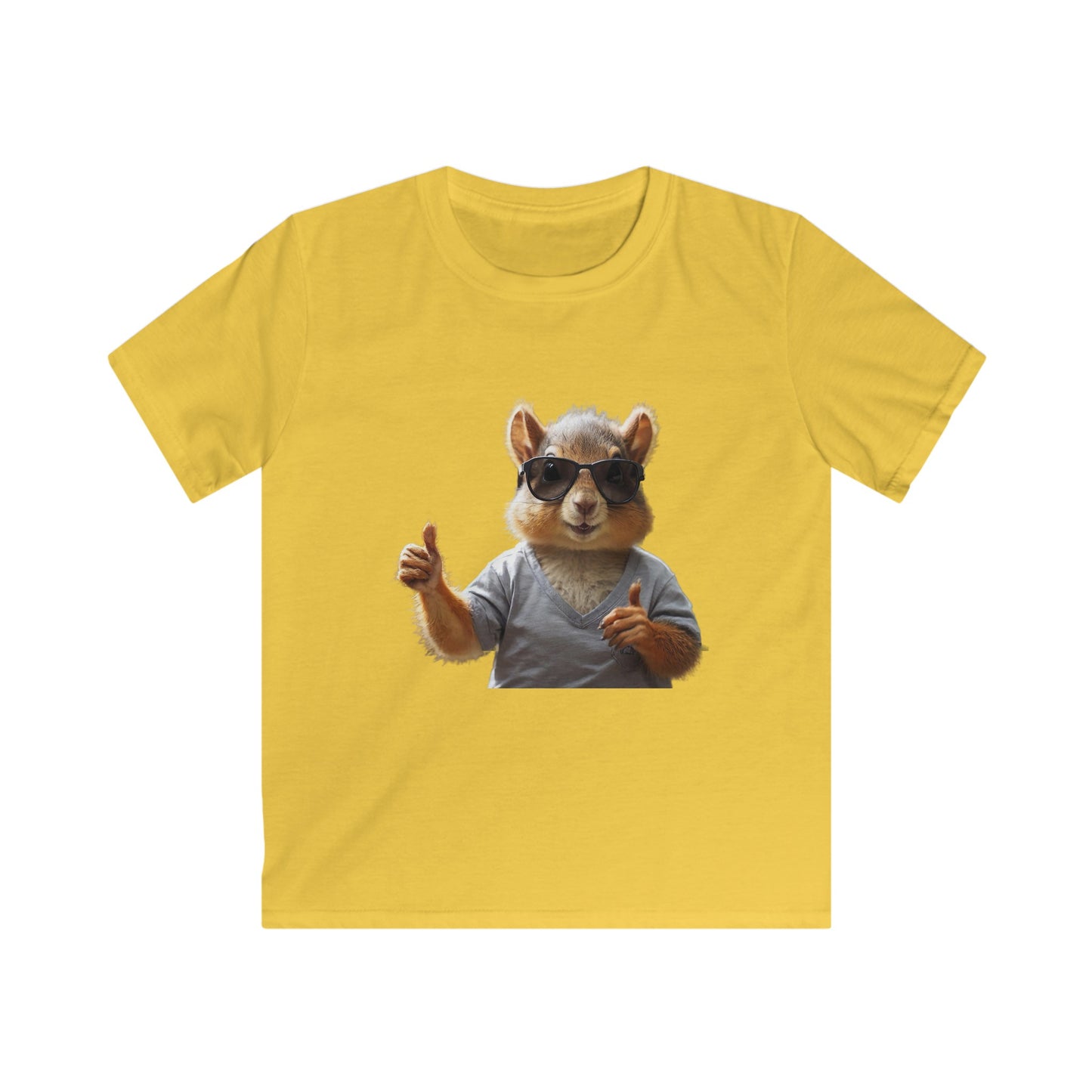 Stylish Squirrel Kids Softstyle Tee