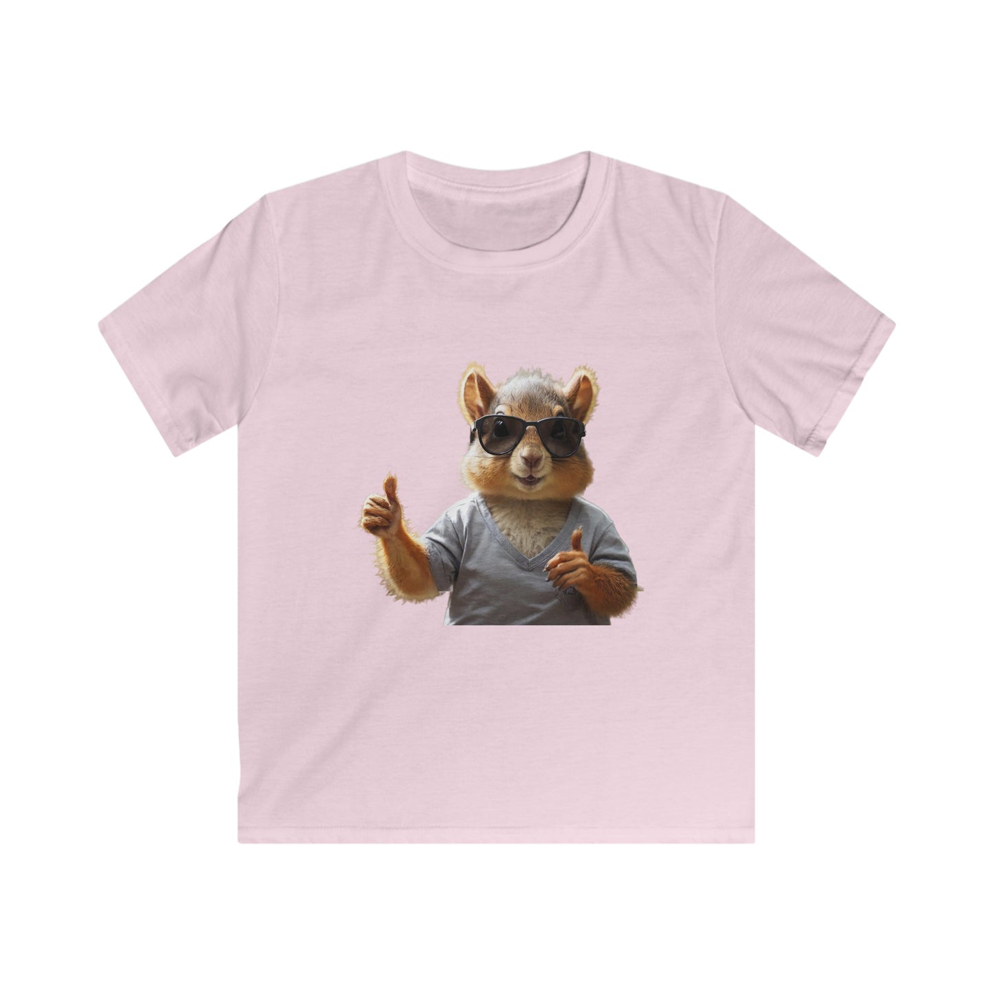 Stylish Squirrel Kids Softstyle Tee