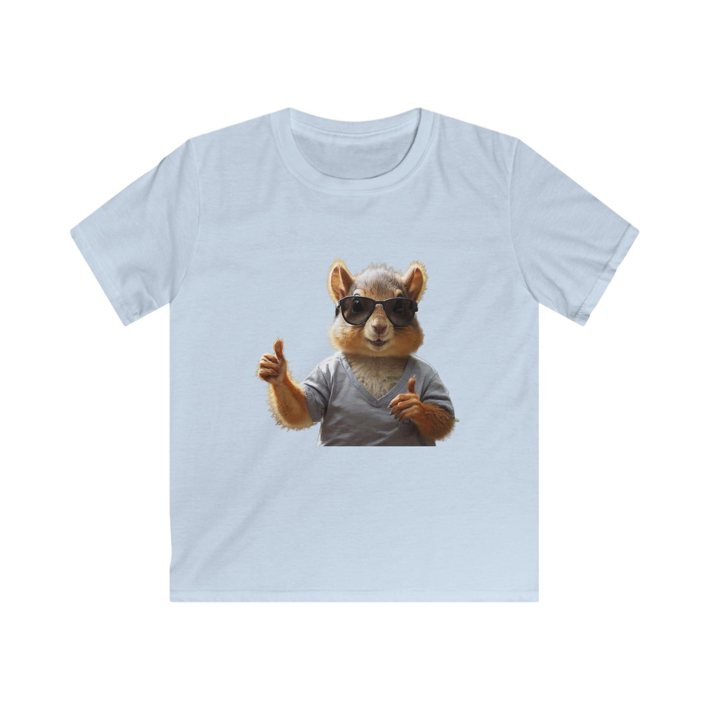 Stylish Squirrel Kids Softstyle Tee