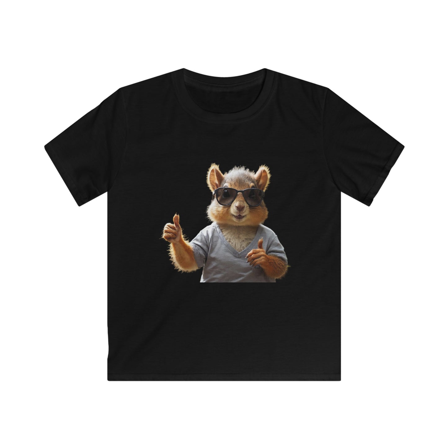 Stylish Squirrel Kids Softstyle Tee