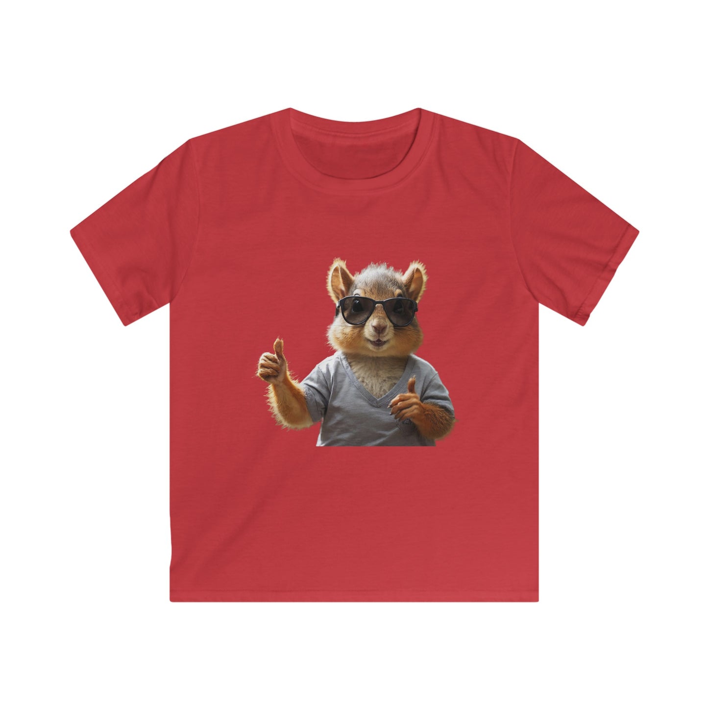 Stylish Squirrel Kids Softstyle Tee