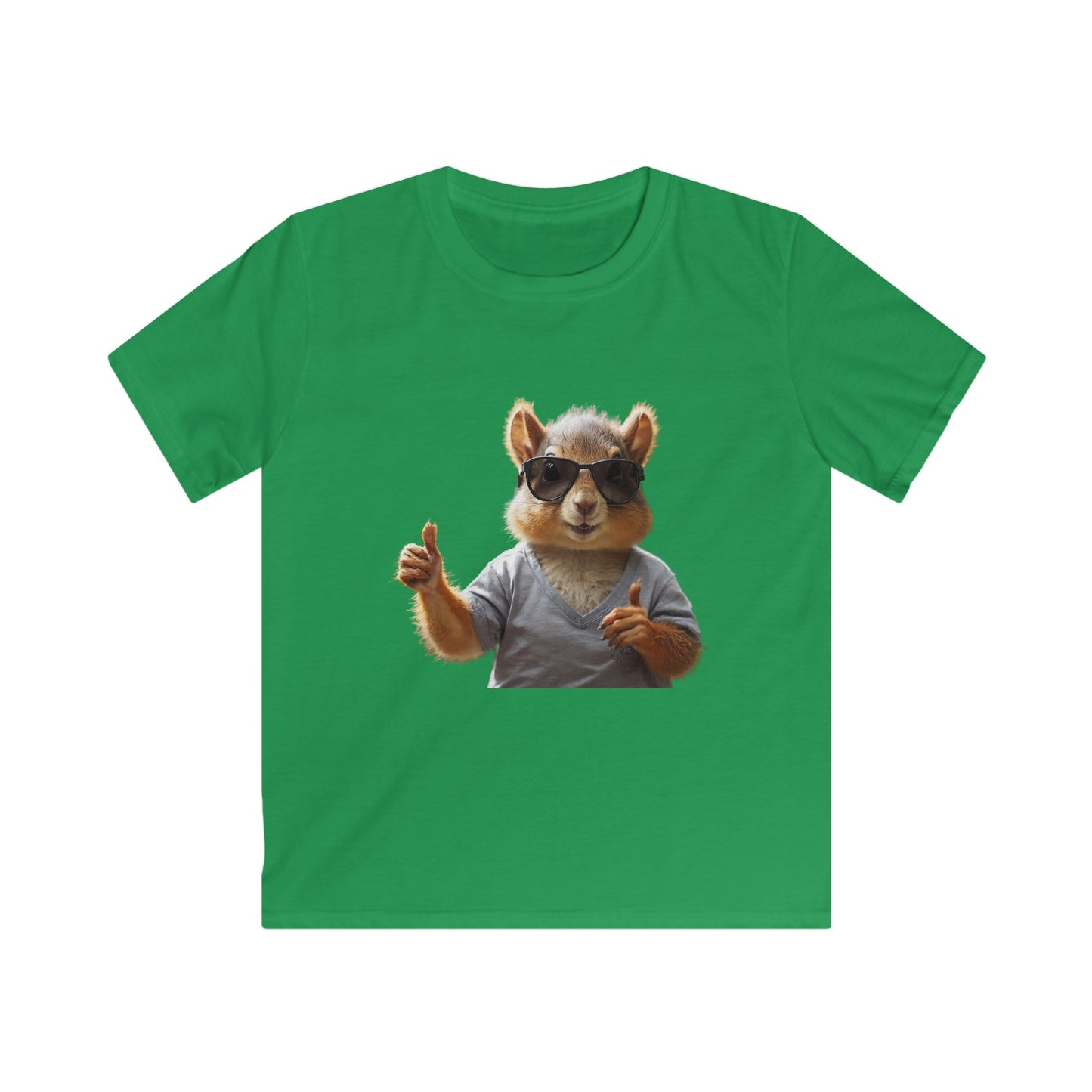 Stylish Squirrel Kids Softstyle Tee