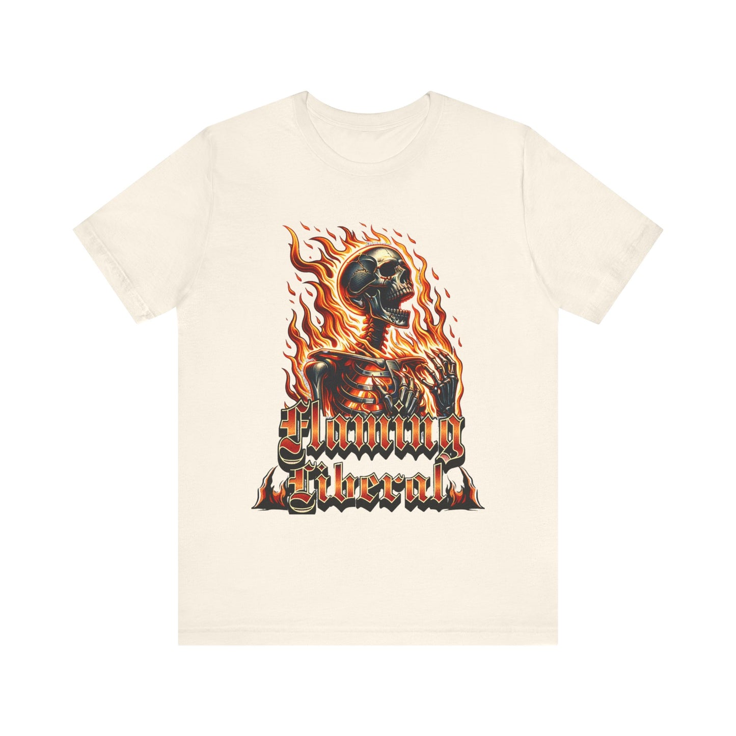 Flaming Liberal Jersey Short Sleeve Tee