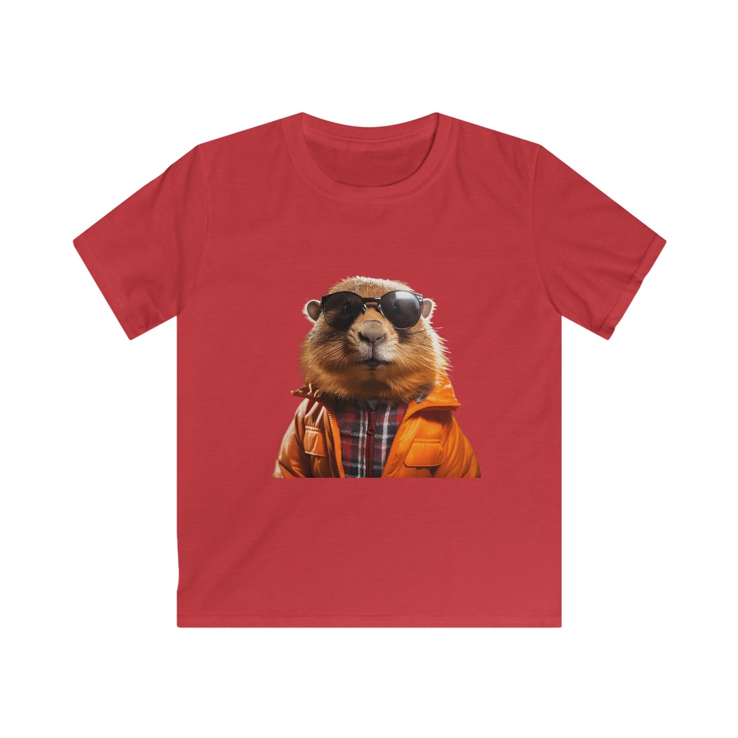 Stylish Groundhog Kids Softstyle Tee