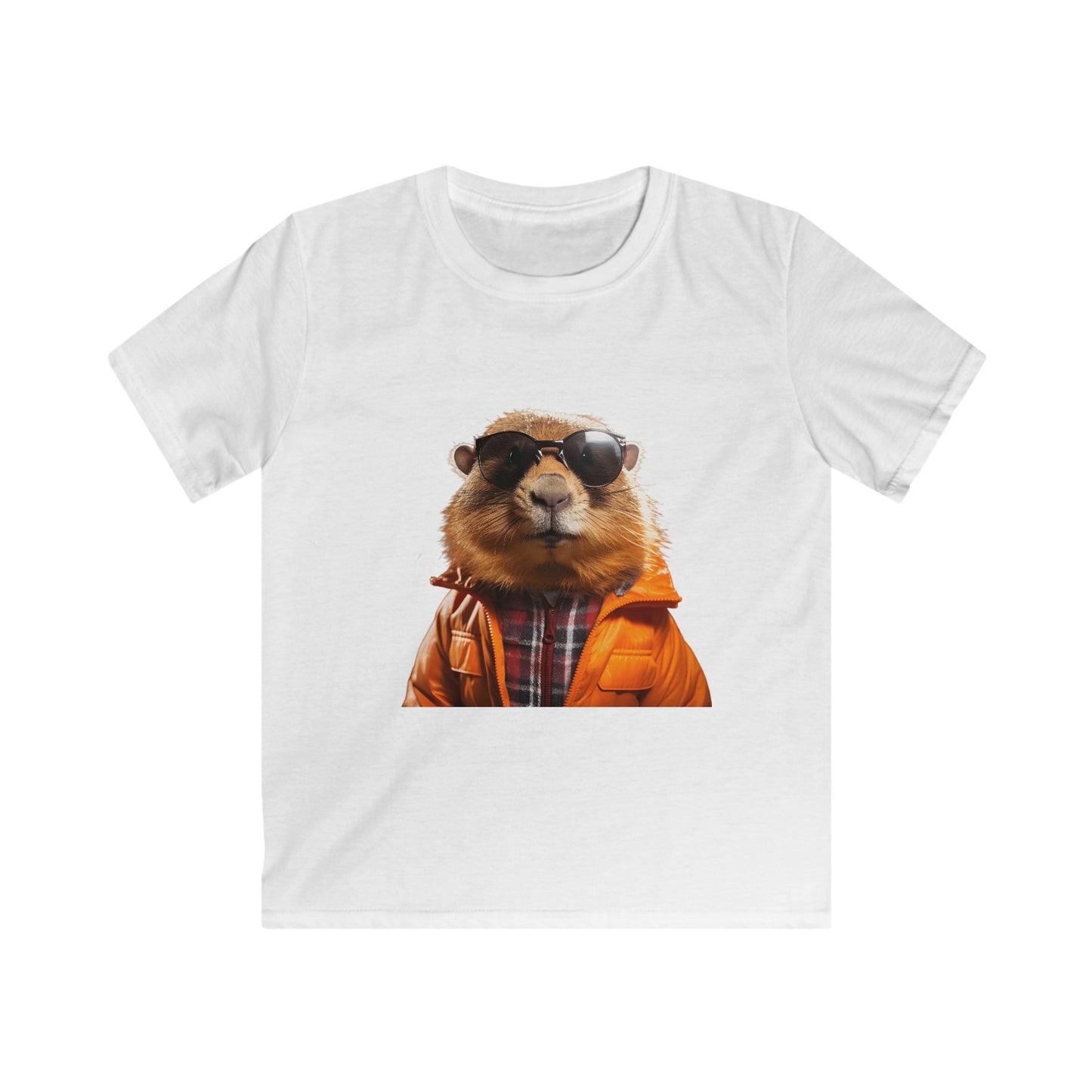 Stylish Groundhog Kids Softstyle Tee