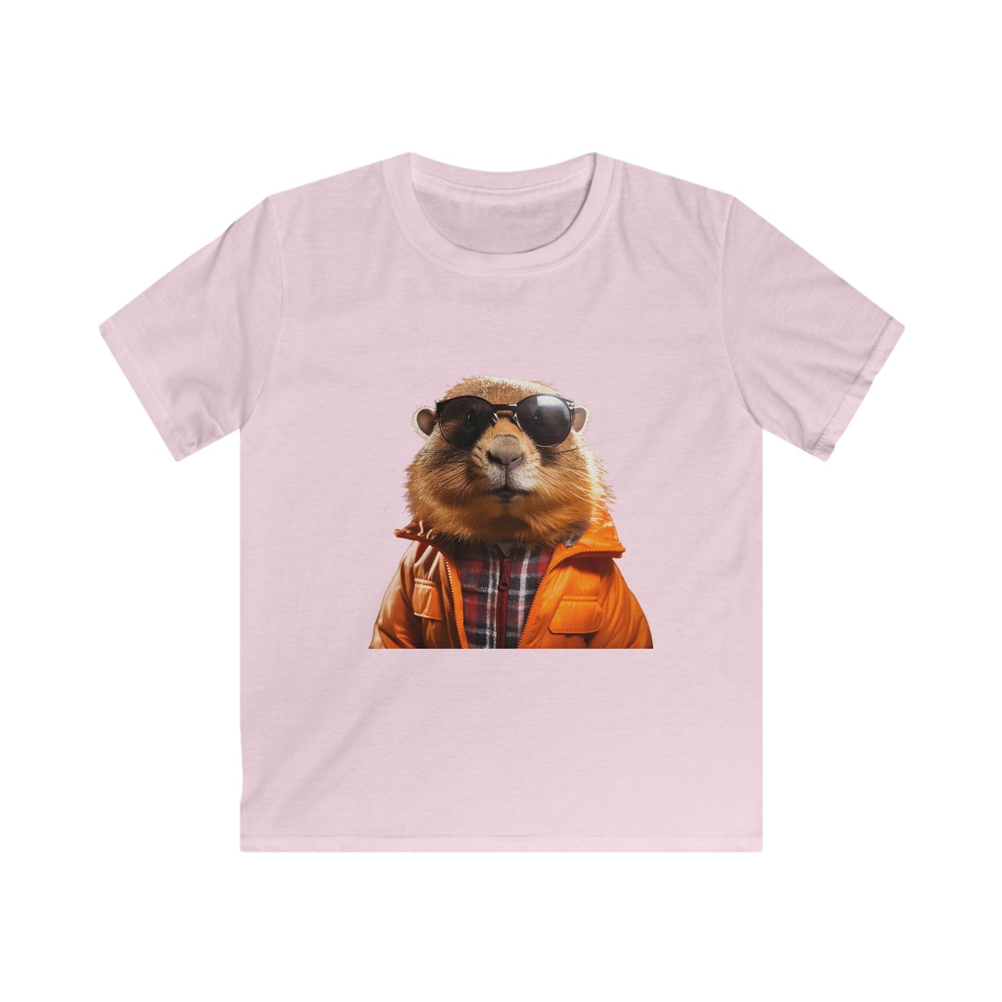 Stylish Groundhog Kids Softstyle Tee