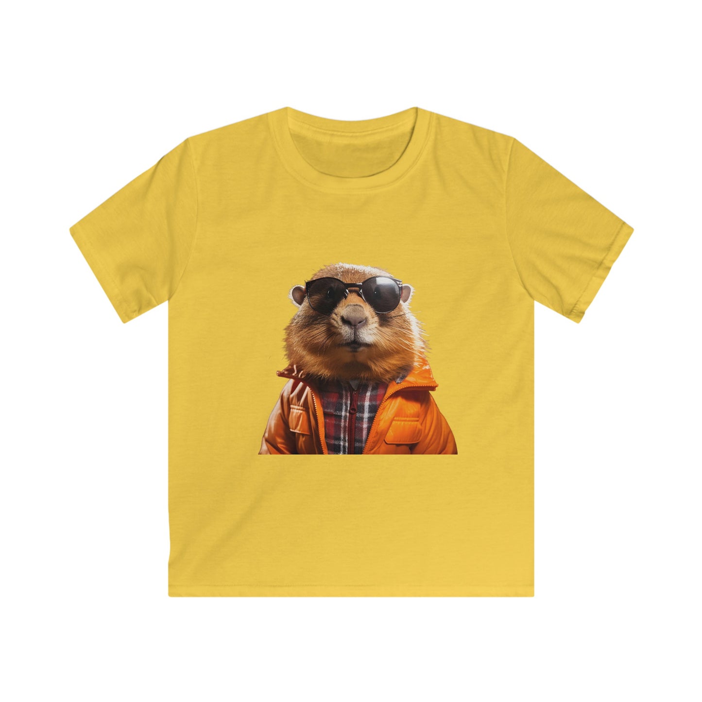 Stylish Groundhog Kids Softstyle Tee